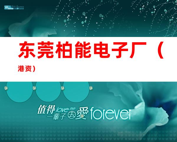 东莞柏能电子厂（港资）
