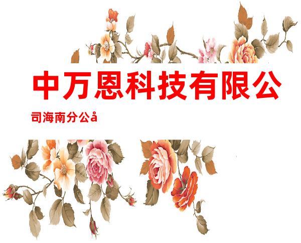 中万恩科技有限公司海南分公司