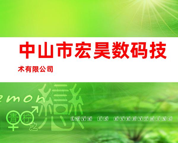 中山市宏昊数码技术有限公司