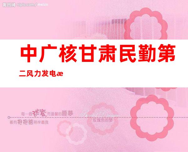 中广核甘肃民勤第二风力发电有限公司