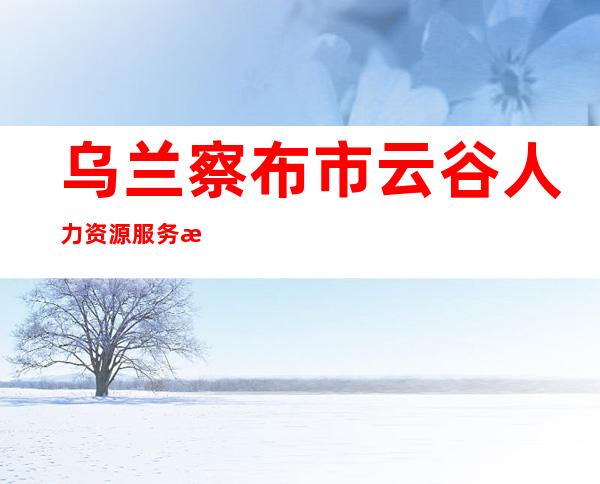 乌兰察布市云谷人力资源服务有限公司乌兰察布市母婴服务分公司