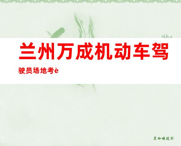 兰州万成机动车驾驶员场地考试培训有限公司