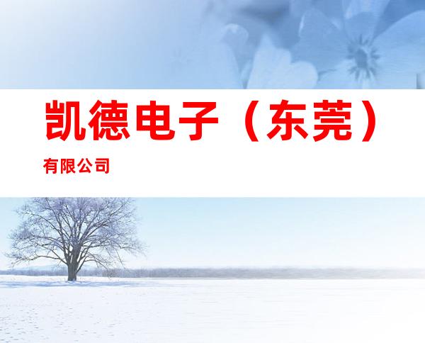 凯德电子（东莞）有限公司