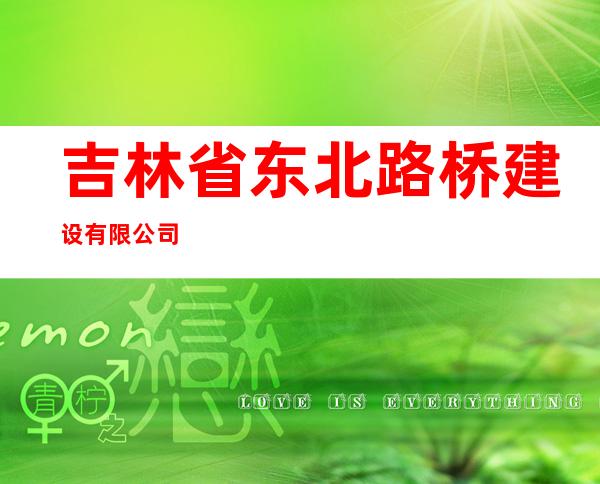 吉林省东北路桥建设有限公司