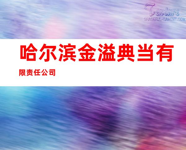 哈尔滨金溢典当有限责任公司