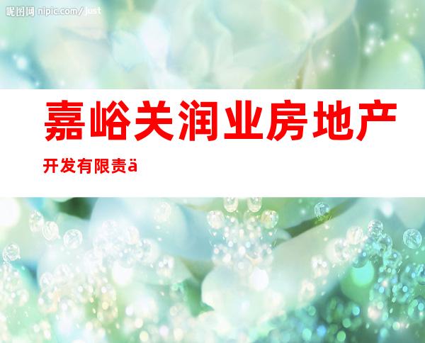 嘉峪关润业房地产开发有限责任公司