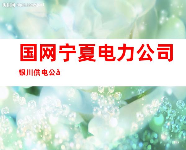 国网宁夏电力公司银川供电公司月牙湖供电所