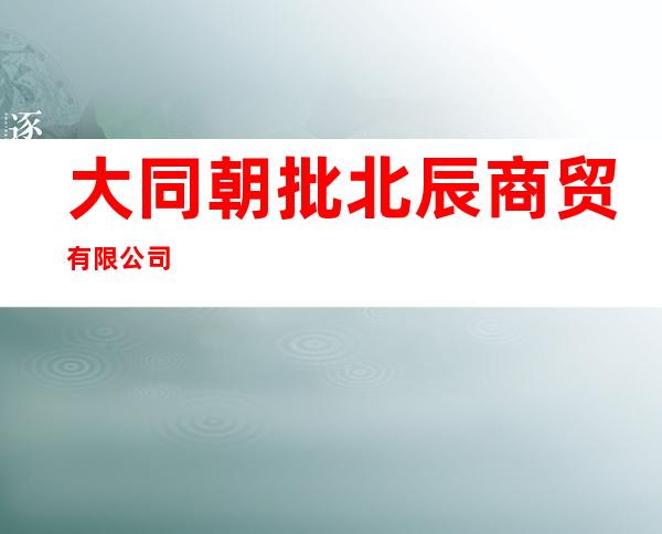 大同朝批北辰商贸有限公司