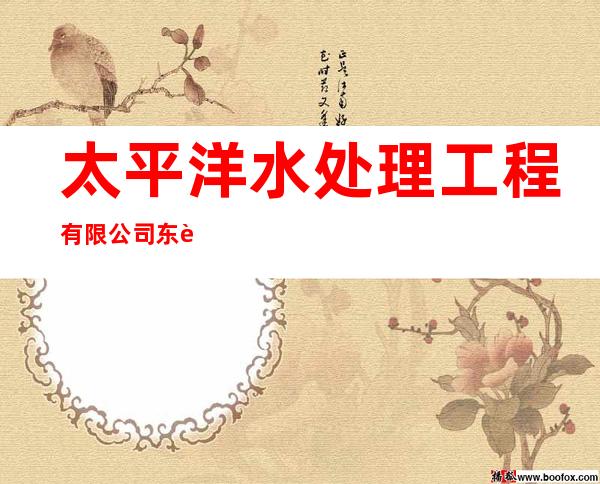太平洋水处理工程有限公司东莞办事处