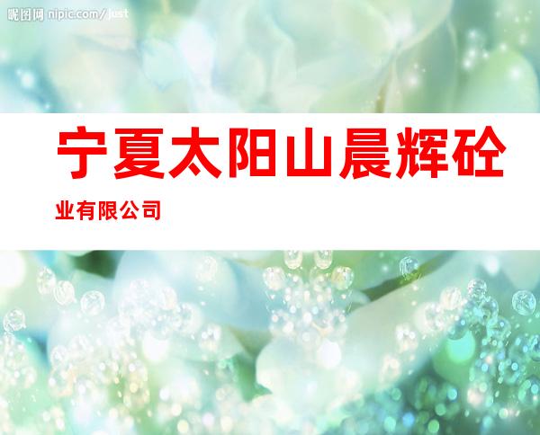宁夏太阳山晨辉砼业有限公司