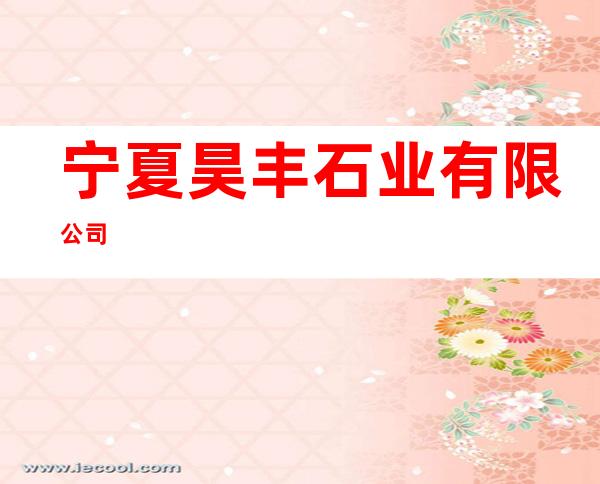 宁夏昊丰石业有限公司