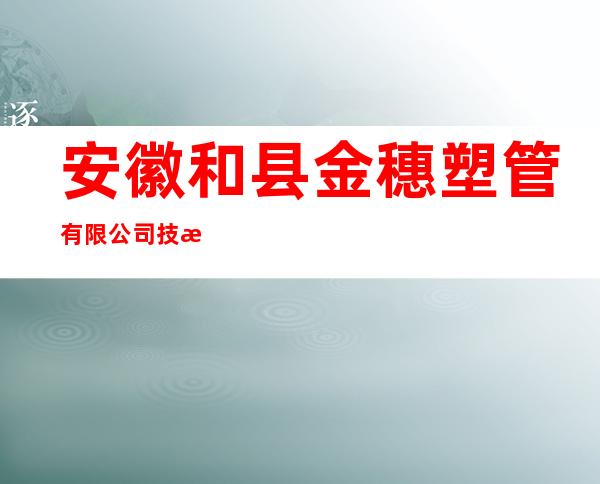 安徽和县金穗塑管有限公司技术部