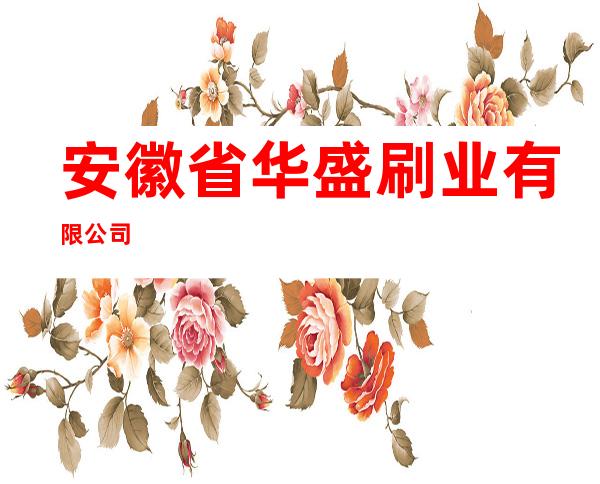 安徽省华盛刷业有限公司