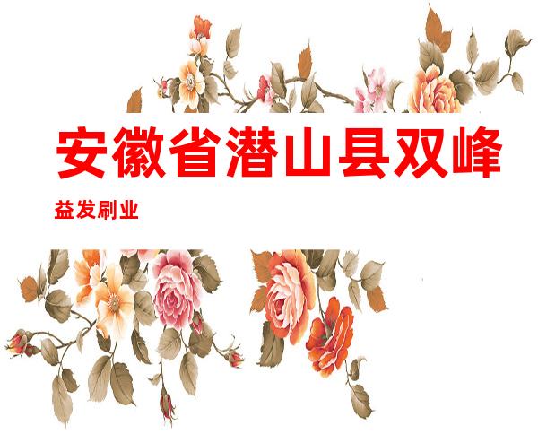安徽省潜山县双峰益发刷业