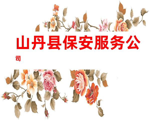 山丹县保安服务公司