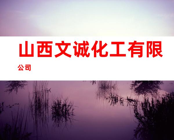 山西文诚化工有限公司