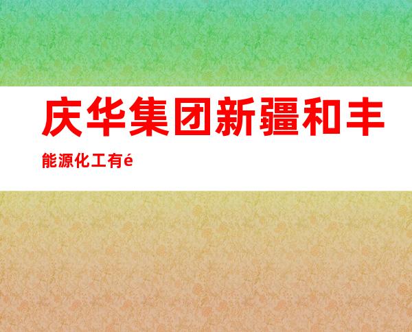 庆华集团新疆和丰能源化工有限公司