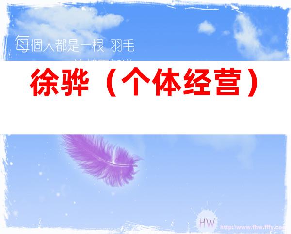 徐骅（个体经营）