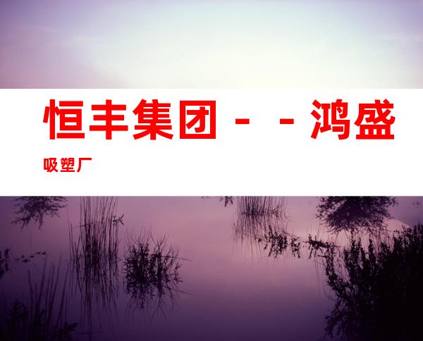 恒丰集团－－鸿盛吸塑厂