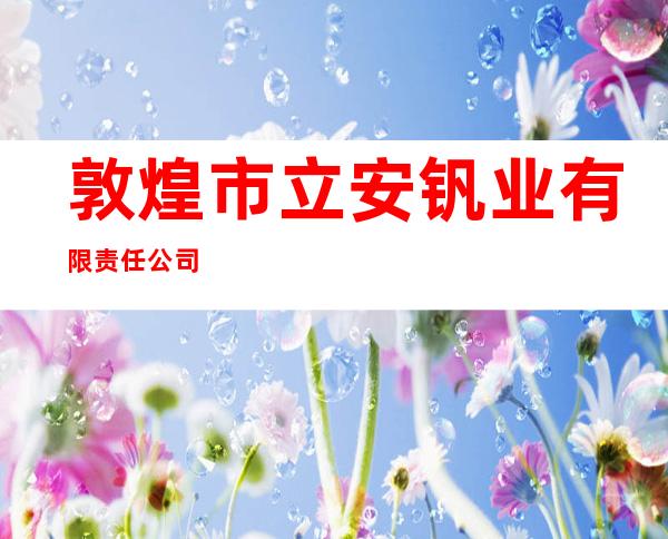 敦煌市立安钒业有限责任公司