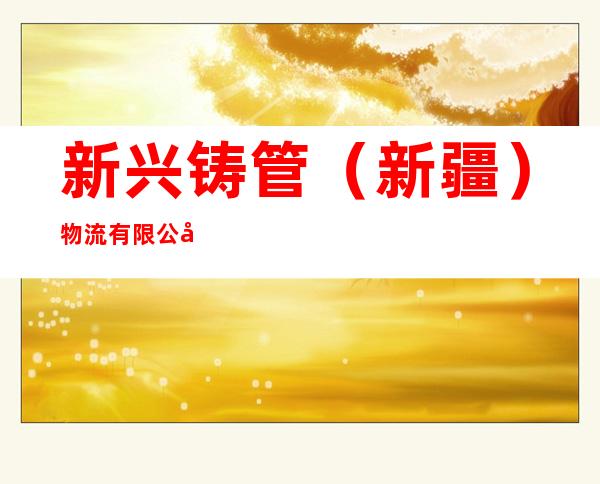 新兴铸管（新疆）物流有限公司