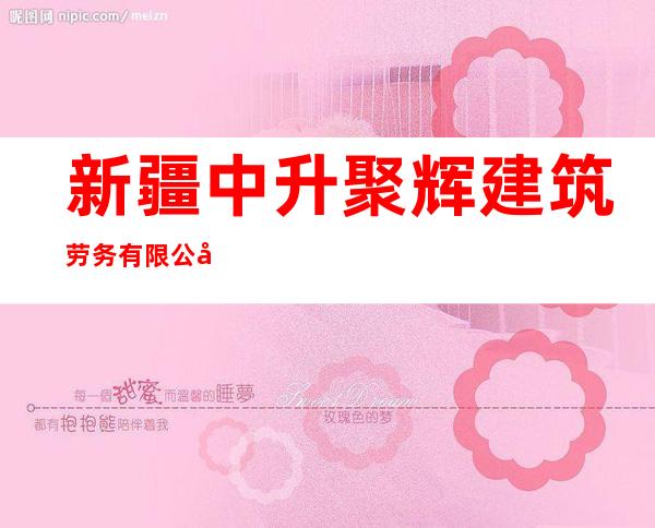 新疆中升聚辉建筑劳务有限公司