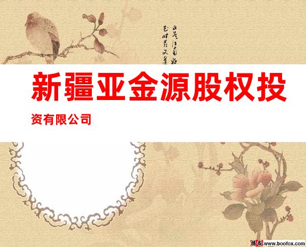 新疆亚金源股权投资有限公司