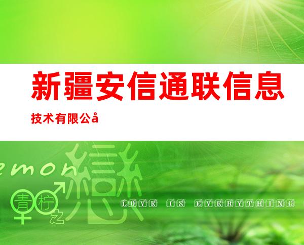 新疆安信通联信息技术有限公司