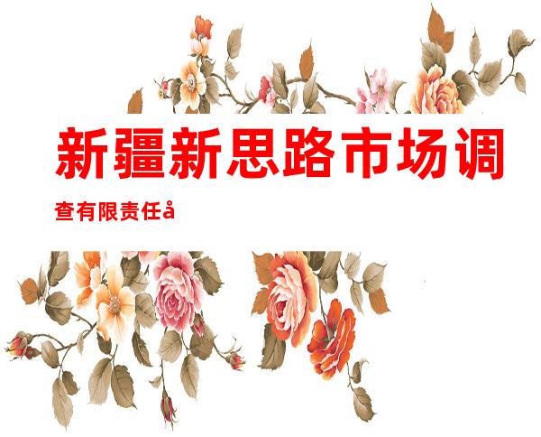 新疆新思路市场调查有限责任公司