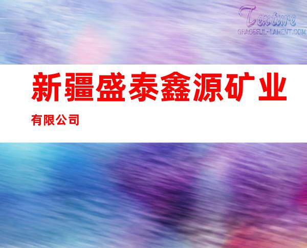 新疆盛泰鑫源矿业有限公司