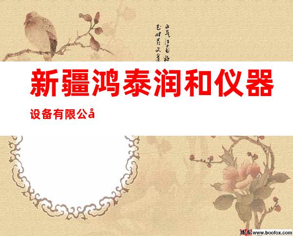新疆鸿泰润和仪器设备有限公司