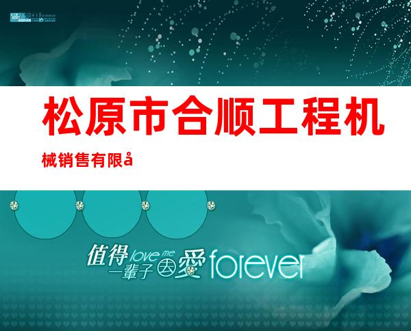 松原市合顺工程机械销售有限公司