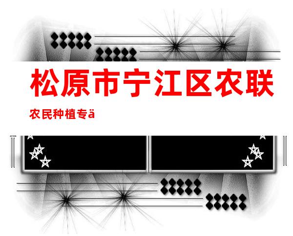 松原市宁江区农联农民种植专业合作社