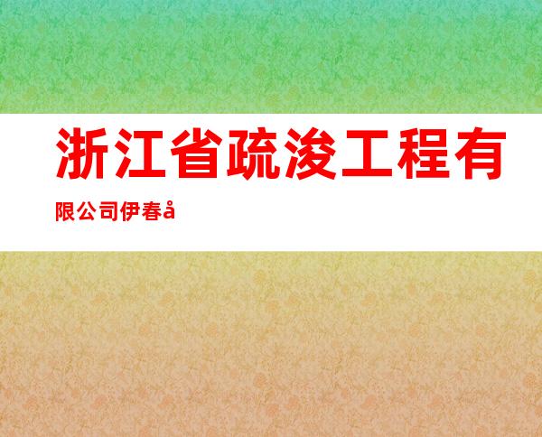 浙江省疏浚工程有限公司伊春分公司