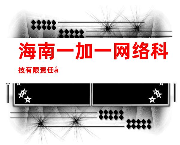 海南一加一网络科技有限责任公司