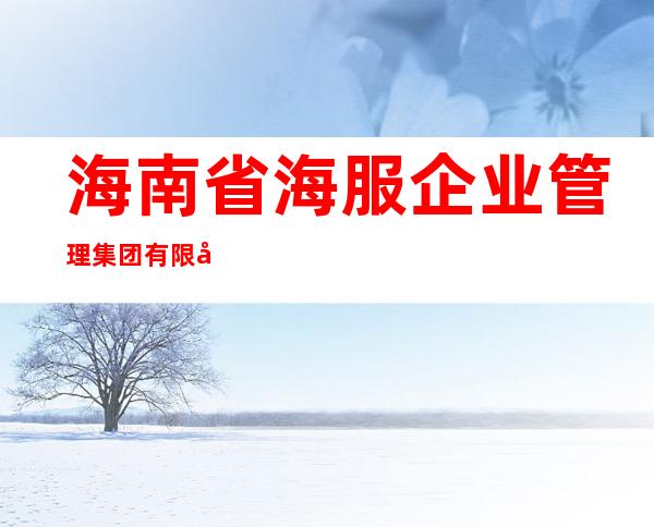 海南省海服企业管理集团有限公司