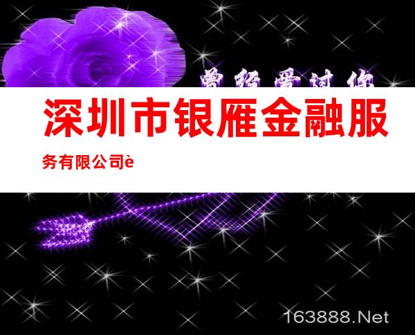 深圳市银雁金融服务有限公司西藏分公司