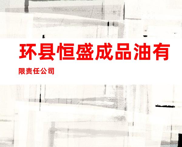环县恒盛成品油有限责任公司
