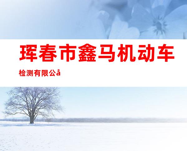 珲春市鑫马机动车检测有限公司