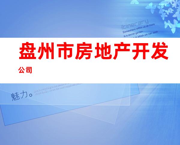 盘州市房地产开发公司