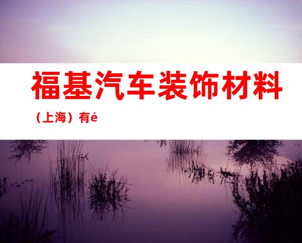 福基汽车装饰材料（上海）有限公司