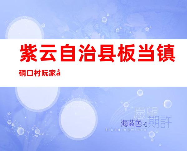 紫云自治县板当镇硐口村阮家华苡仁米加工厂