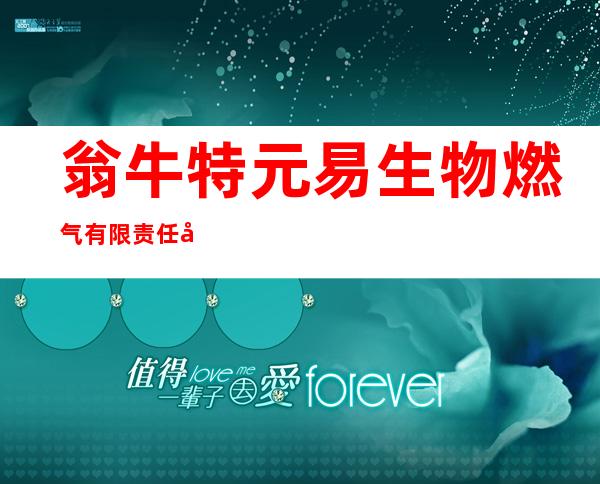 翁牛特元易生物燃气有限责任公司