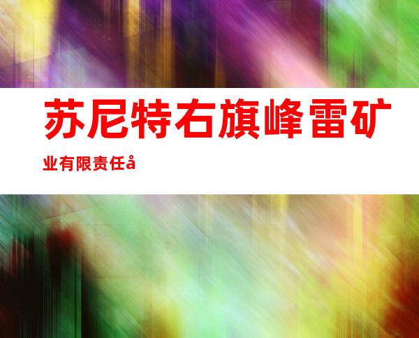 苏尼特右旗峰雷矿业有限责任公司