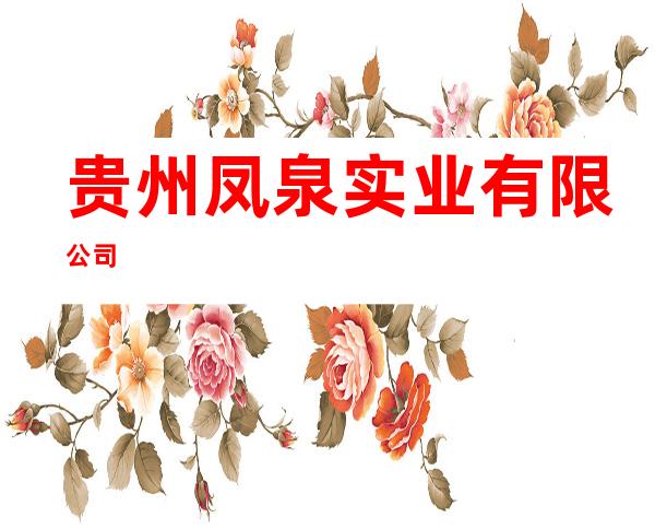贵州凤泉实业有限公司