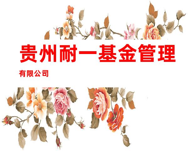 贵州耐一基金管理有限公司