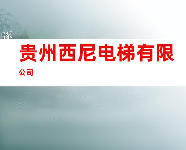 贵州西尼电梯有限公司
