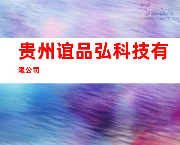 贵州谊品弘科技有限公司