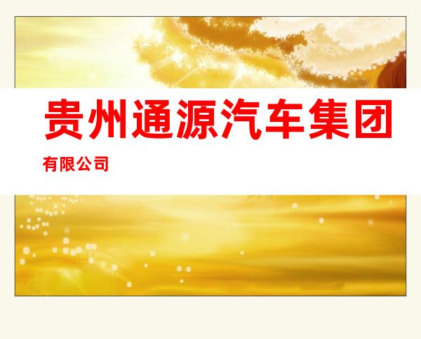 贵州通源汽车集团有限公司