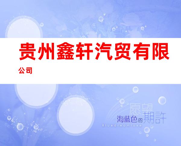贵州鑫轩汽贸有限公司
